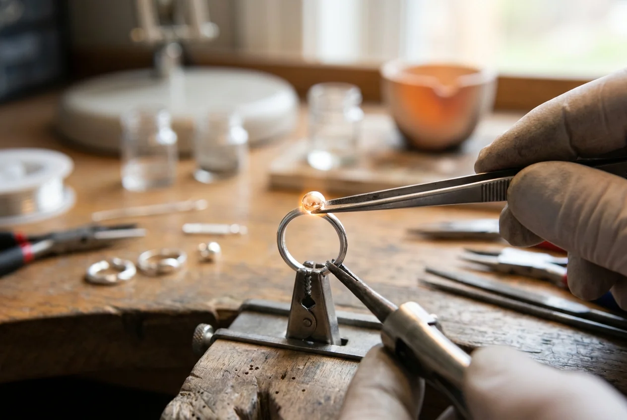 A bright fine silver melt point with no grey shadow around it