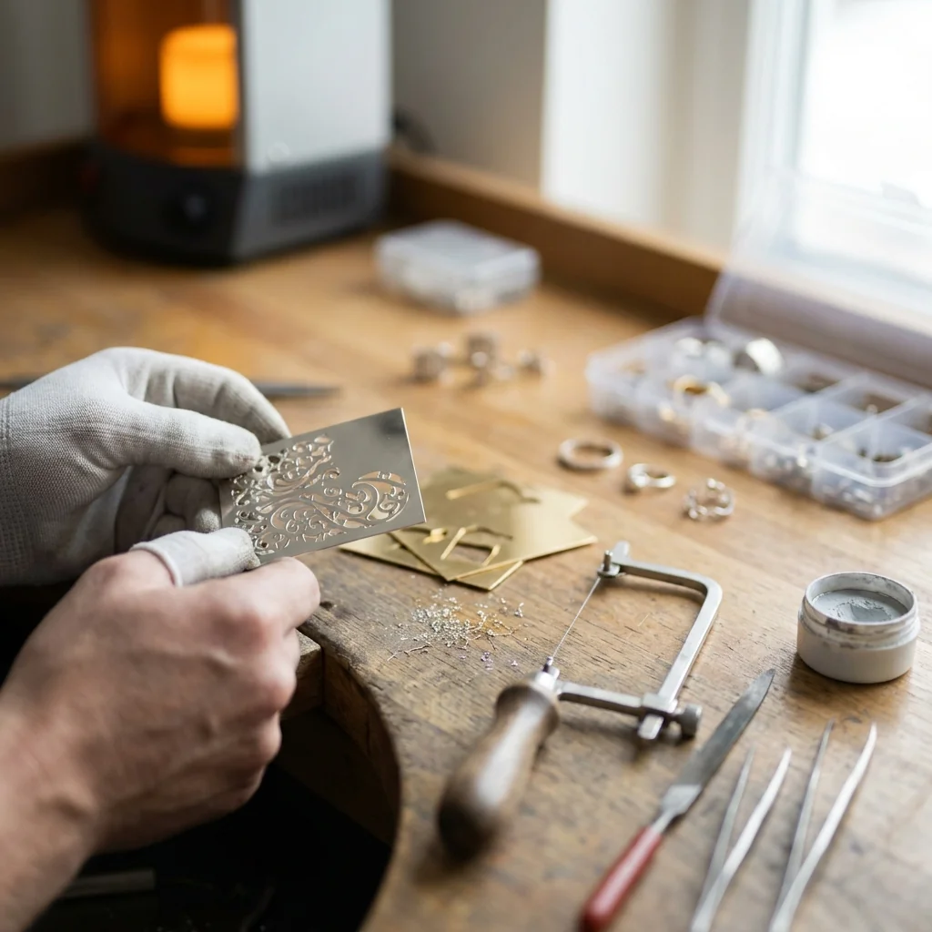 Sheet work filling the hours between repairs at a counter bench