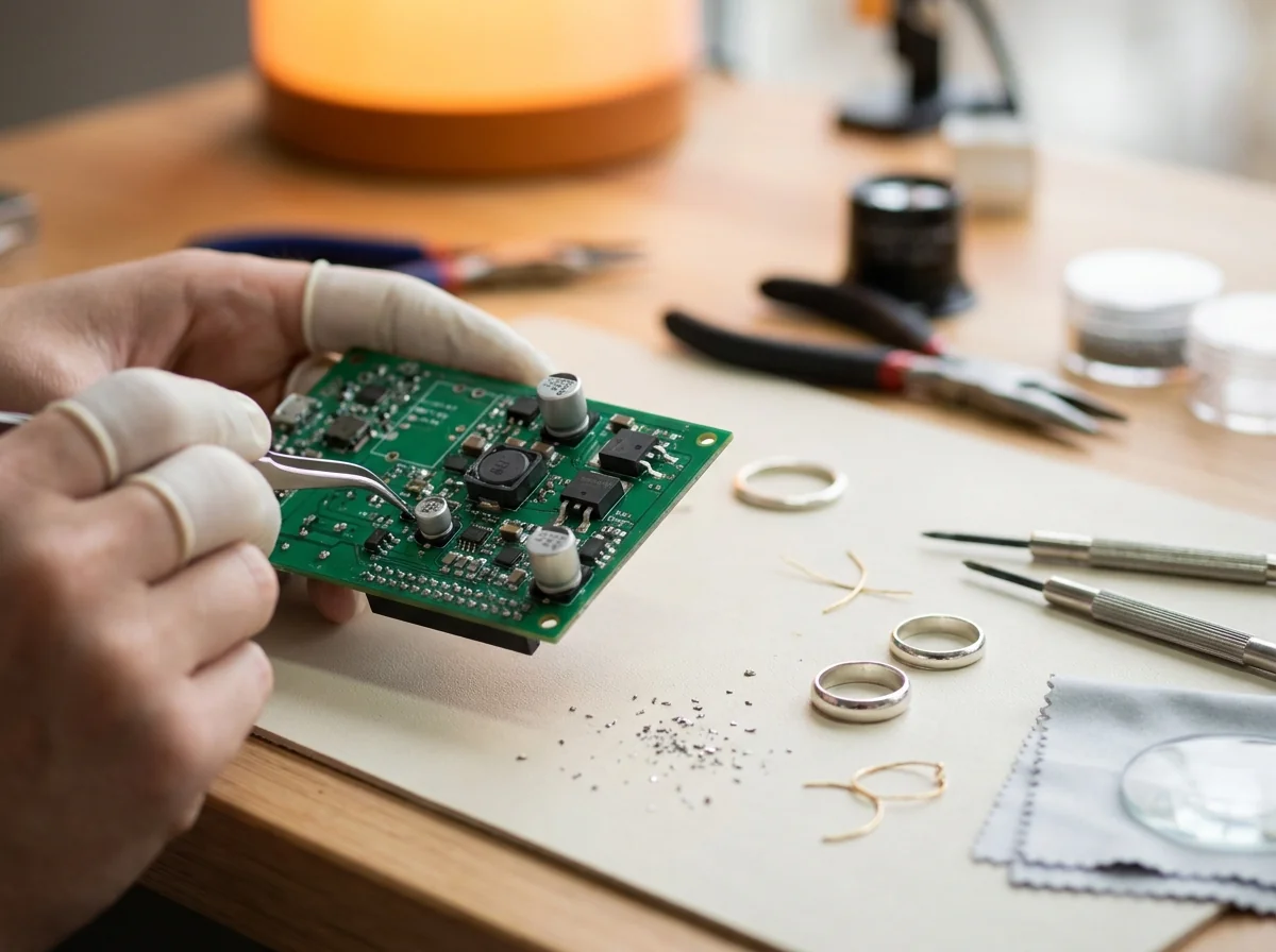The voltage regulation stage on the mainboard