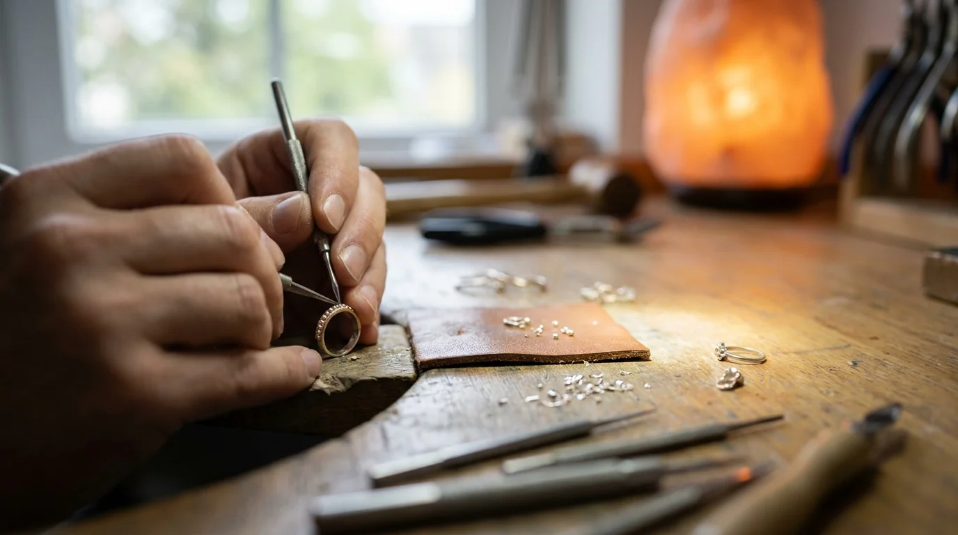 Beads raised on a grain setting