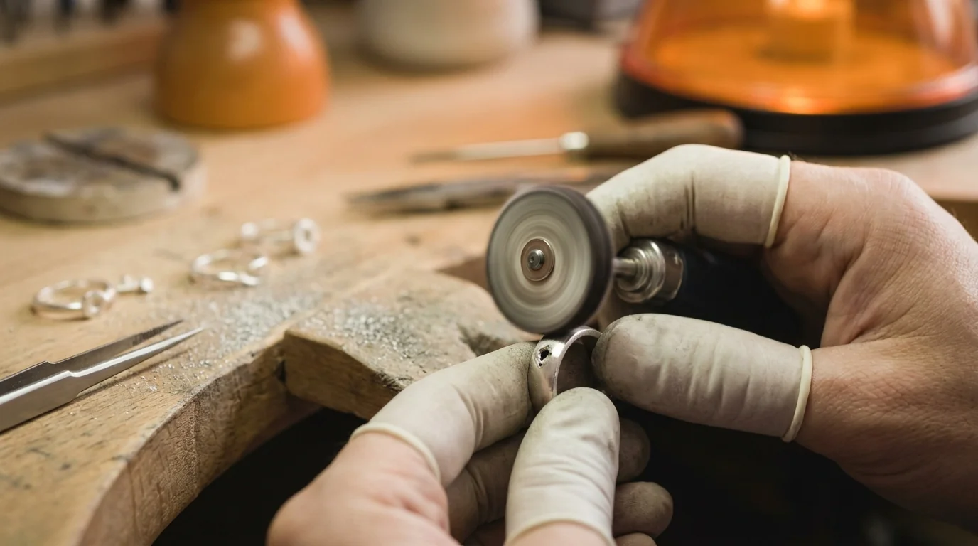 Casting porosity opening under the polishing wheel