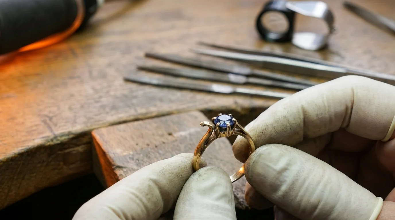 A worn prong tip over a set stone