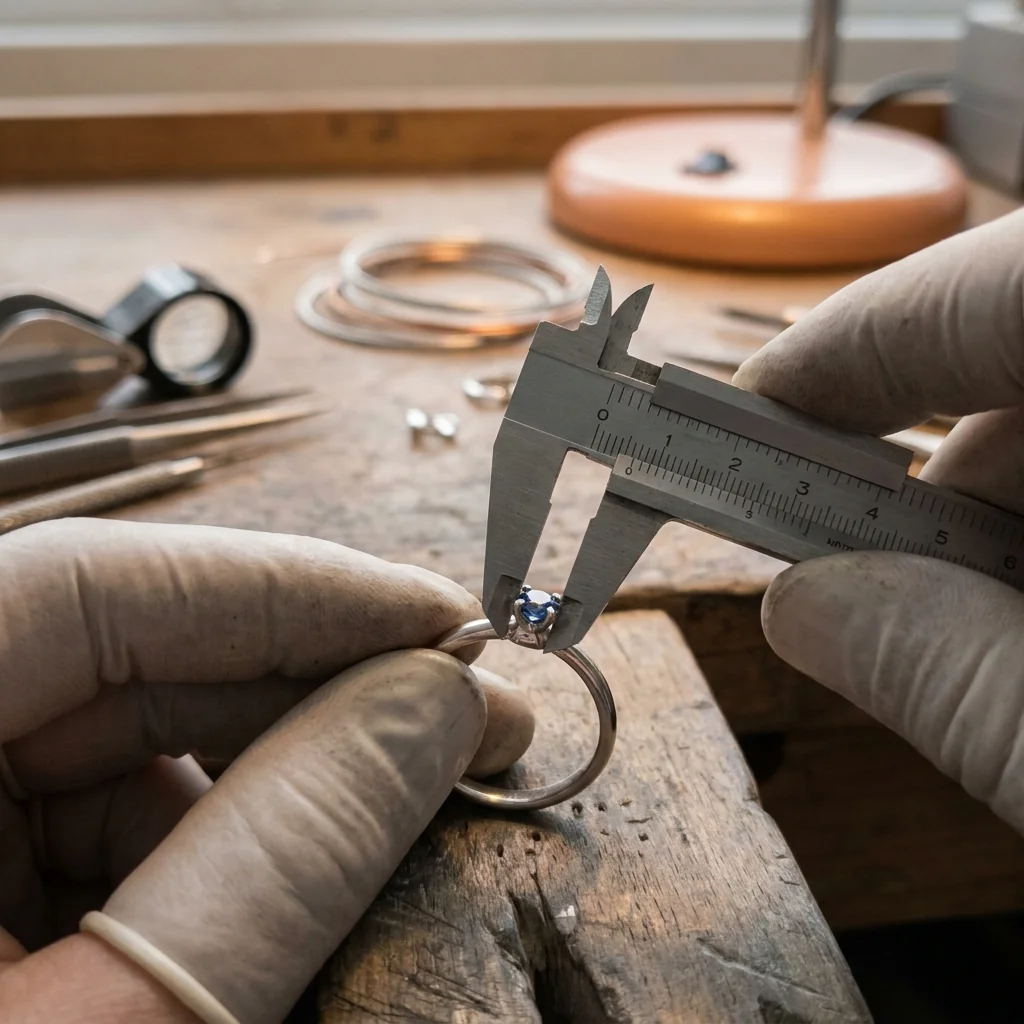 Three millimetres measured from a weld joint to a set stone